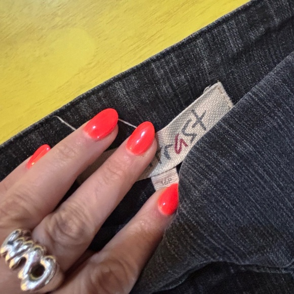 vintage black greyish jeans wide leg. might be cropped - Picture 4 of 6